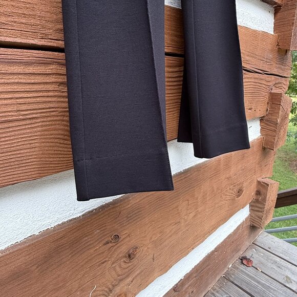 CHICO’S Black Label Ponte Pintuck Wide Leg Pants. Black, Side Zipper Sz 0 US S/4 - Picture 5 of 11